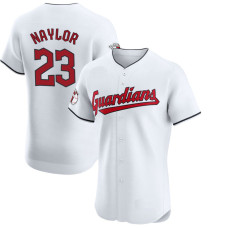 Bo Naylor #23 Cleveland Guardians Home Jersey - White Elite Bo Naylor #23 Cleveland Guardians Home Jersey - White Elite