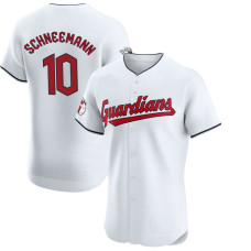 Daniel Schneemann #10 Cleveland Guardians Home Jersey - White Elite Daniel Schneemann #10 Cleveland Guardians Home Jersey - White Elite