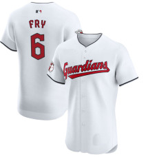 David Fry #6 Cleveland Guardians Home Jersey - White Elite David Fry #6 Cleveland Guardians Home Jersey - White Elite