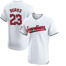 Ellis Burks #23 Cleveland Guardians Home Retired Player Jersey - White Elite Ellis Burks #23 Cleveland Guardians Home Retired Player Jersey - White Elite