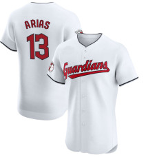 Gabriel Arias #13 Cleveland Guardians Home Jersey - White Elite Gabriel Arias #13 Cleveland Guardians Home Jersey - White Elite