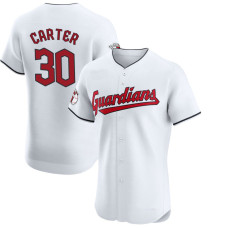Joe Carter #30 Cleveland Guardians Home Retired Player Jersey - White Elite Joe Carter #30 Cleveland Guardians Home Retired Player Jersey - White Elite