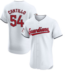 Joey Cantillo #54 Cleveland Guardians Home Jersey - White Elite Joey Cantillo #54 Cleveland Guardians Home Jersey - White Elite