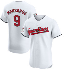 Kyle Manzardo #9 Cleveland Guardians Home Jersey - White Elite Kyle Manzardo #9 Cleveland Guardians Home Jersey - White Elite