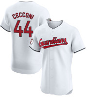Slade Cecconi #44 Cleveland Guardians Home Jersey - White Replica Slade Cecconi #44 Cleveland Guardians Home Jersey - White Replica