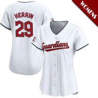 Tim Herrin #29 Cleveland Guardians Women's Home Jersey - White Limited Tim Herrin #29 Cleveland Guardians Women's Home Jersey - White Limited