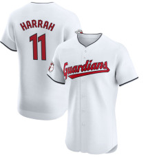 Toby Harrah #11 Cleveland Guardians Home Retired Player Jersey - White Elite Toby Harrah #11 Cleveland Guardians Home Retired Player Jersey - White Elite